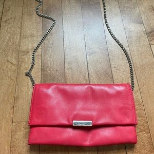 Loeffler Randall red leather crossbody bag
